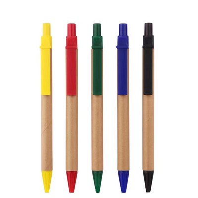 Custom Eco-friendly Kraft Paper Press-type Ballpoint Pen
