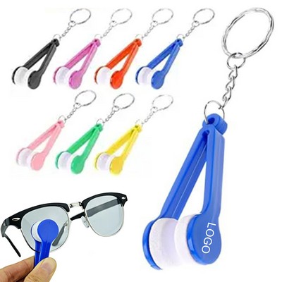 Mini Sun Glasses Lens Cleaner Tool With Keychain