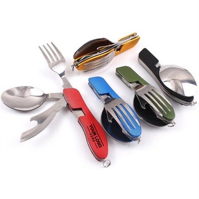 Foldable Multifunctional Knife Fork and Spoon for Easy Use