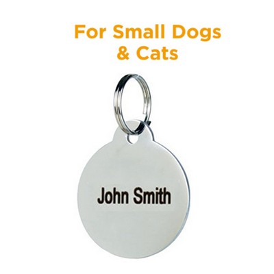 Small Size Metal Round Shape Pet ID Tags Dog And Cat Tag For Small Size Dogs and Cats