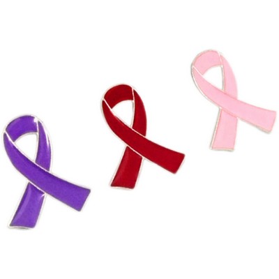 Love Ribbon Badge (Anti-Breast Cancer Anti-AIDS Awareness)