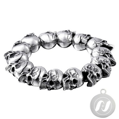Skull Punk Tank Bracelet Skull Charm #3