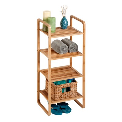 Honey-Can-Do Nature Bamboo 4-Tier Vertical Shelf