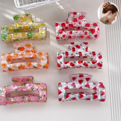 Fruit Style Square Claw Clips