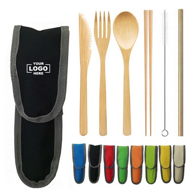 Bamboo Reusable Utensil Set 6-Pack