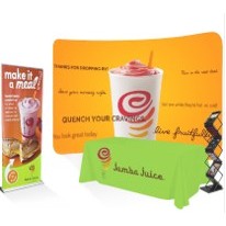 10' Curve Backdrop Tradeshow Display Package