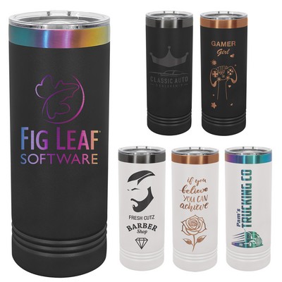 22 oz. Polar Camel ION-Plated Skinny Tumbler - Slide Lid - Stainless Steel Vacuum Insulated