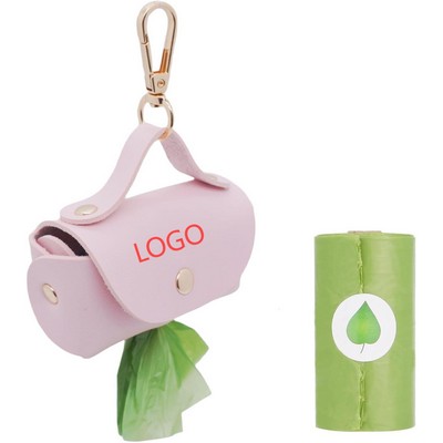 Leatherette Waste Bag Dispenser with Metal Clip