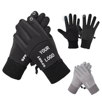 Waterproof Touchscreen Winter Gloves With Fleece Lining