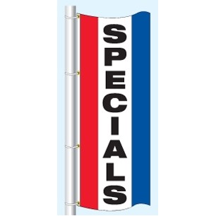 Double Faced Stock Message Free Flying Drape Flag (Specials) (3' x 8')