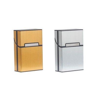Aluminum Case for Cigarettes with Magnetic Flip Top Closure