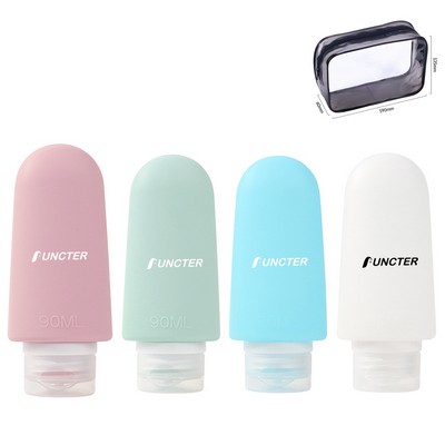3OZ Portable Refillable Traveling Size Liquid Containers ( 4pcs Set )