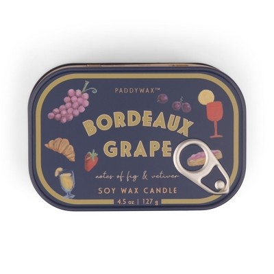Bistro 4.5 Oz Printed Tin -Bordeaux Grape (Candle)