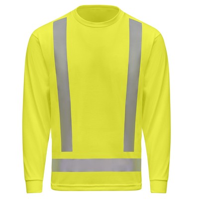 Red Kap® Hi-Visibility Long Sleeve Performance Core Tee Shirt, Type R