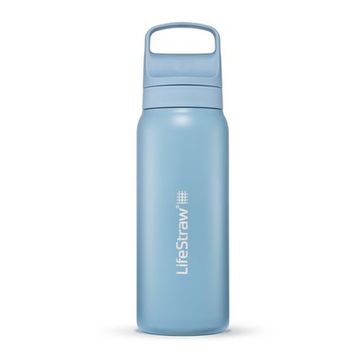 Lifestraw Go 24 Oz. Stainless Steel Filtered Water Bottle Icelandic Blue