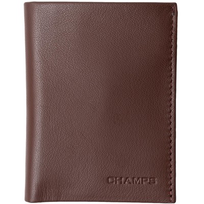 Champs Luggage Brown Slim Sleeve Cardholder Wallet Size 3.5"X4.25"X0.5"