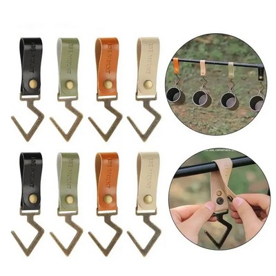 PU Leather S-Shape Shelf Hooks