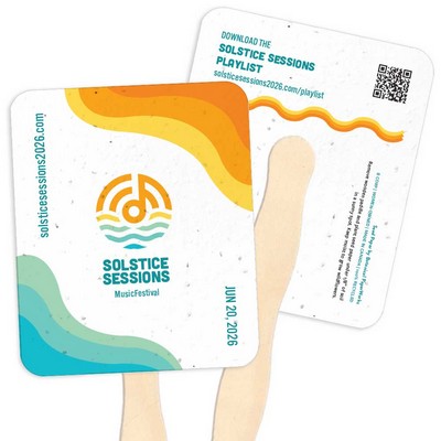 Double-Sided Seed Paper Hand Fans