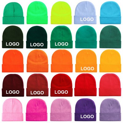 Winter Unisex 100% Acrylic Super Soft Knit Warm Beanie Hat