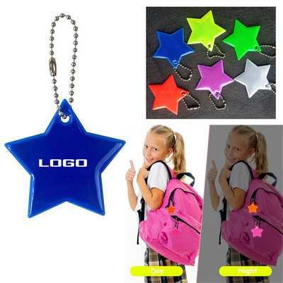 Star Shaped Reflective Keychains