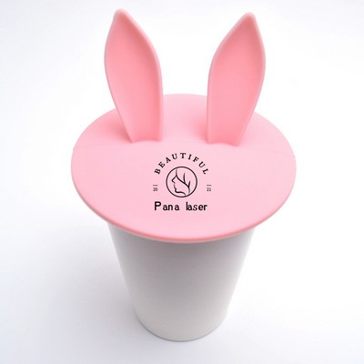 Silicone Durable Rabbit Ear Shaped Cup Lid Cover