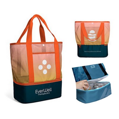 Full Color Sublimation Mesh Tote w/ Cooler.