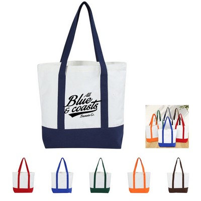 12oz Canvas Boat Tote Bag w/ Front Pocket