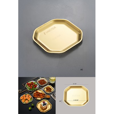 Stainless Steel Snack Seasoning Plate 5.3"