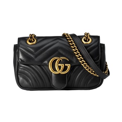 Gucci Gg Marmont Matelassé Black Mini Bag