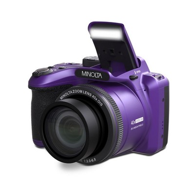 Minolta 20Mp Fhd 40X Optical Zoom Bridge Camera - Purple