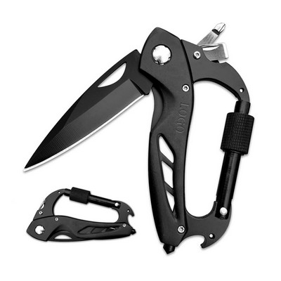 Folding Pocket Knife With Carabiner