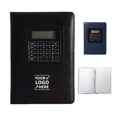 Leather Notebook W/ Integrated Calculator