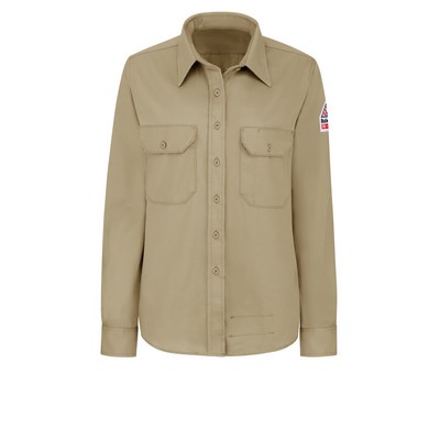 Bulwark - Dress Uniform Shirt - Women's Long Sleeve Dress Uniform Shirt Khaki
