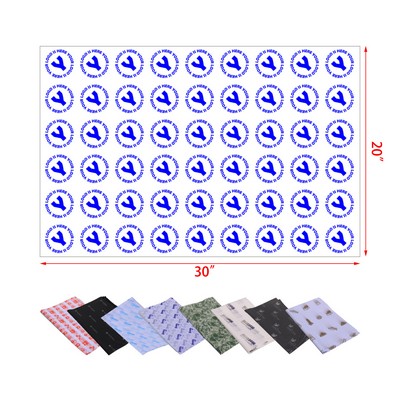 White Semitransparent Full Imprinted Wrapping Tissue Paper