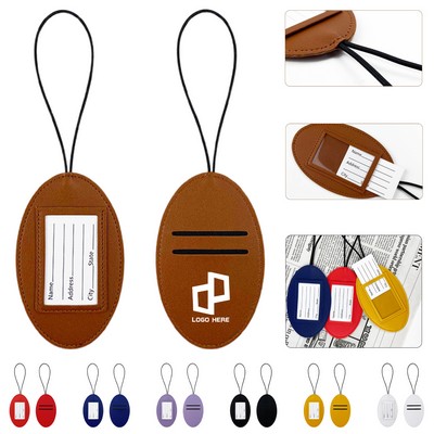 Pu Oval Luggage Tag