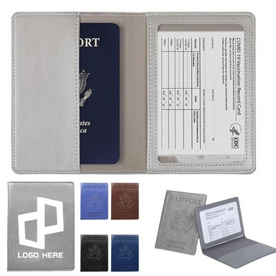 5.60 X 4.13" Pu Leather Passport Card Holder