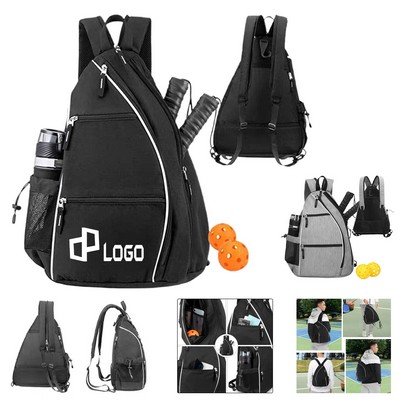 Sling Bag Crossbody Backpack For Pickleball Rackets