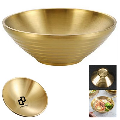 9.45" 304 Golden Stainless Steel Noodles Food Bowl