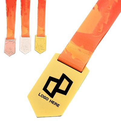 Square Shape Gold Silver Bronze Medal