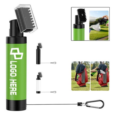 Golf Club Brush With A Tractable Chain