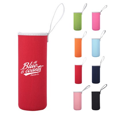 18 Oz Glass Water Bottle with Sleeve