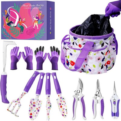 Floral Purple Garden Tool Set Gardening Gifts for Women