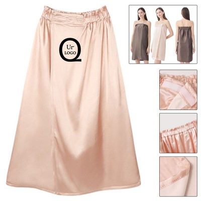 Satin Face Women Wearable Bath Towel