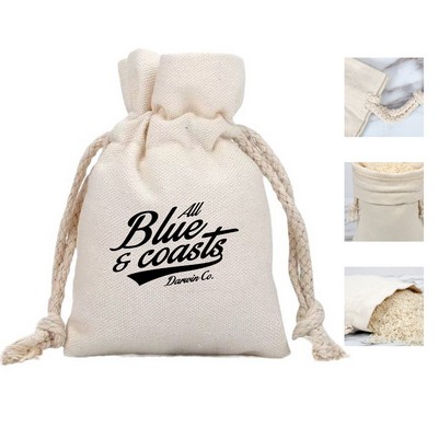Cotton Drawstring Bag with Hemp Cord