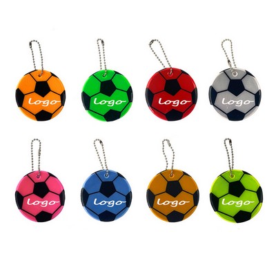 PVC Reflective Pendant Keychain(Football)