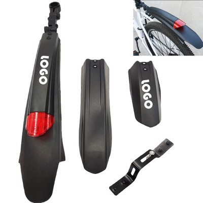 Custom Mountain Bicycle Mud Guard Wing Fender With Reflective Safety Lighting