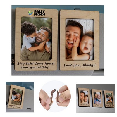 Wooden Car Visor Picture Frame