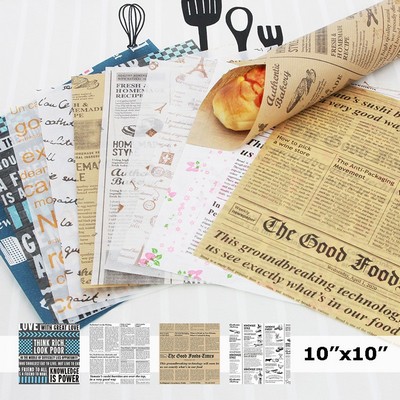 10" x 10" Greaseproof Paper Food Sheets