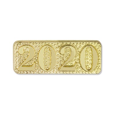 Gold 2020 Letter Chenille Pin