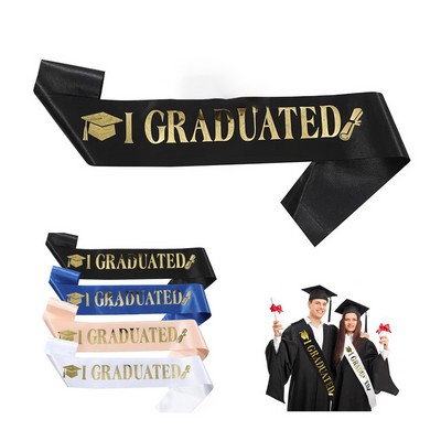 Graduation Sash with Gold Foil Letter